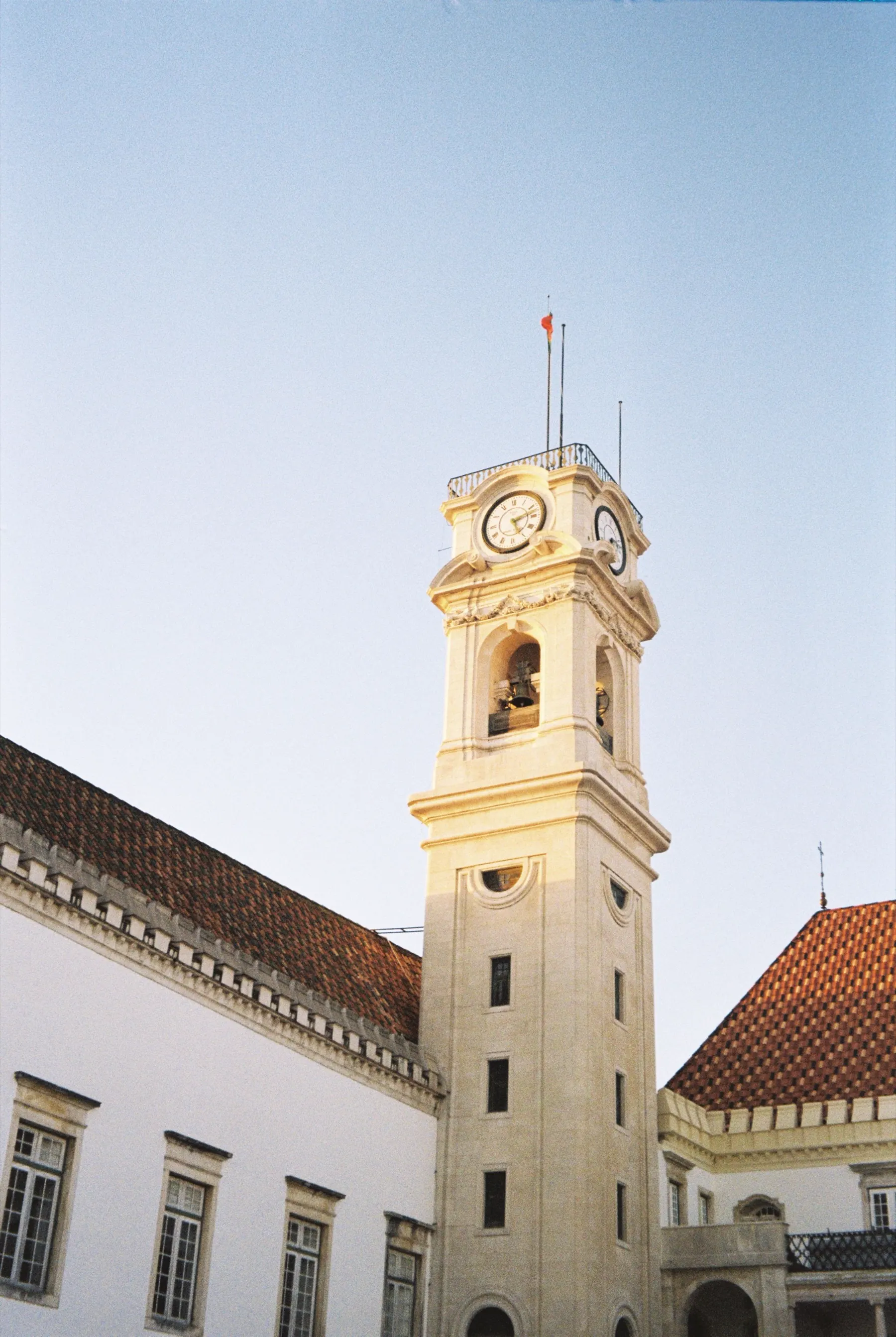University of Coimbra tower in Coimbra, Portugal